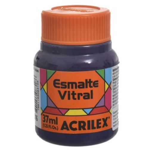 Imagen de Esmalte vitral para vidrio y ceramica "ACRILEX" *37ml. color Violeta 516