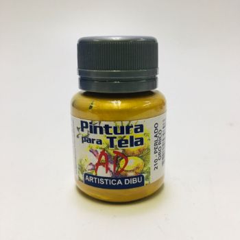 Imagen de Pintura para tela Comun, Metalica y Fluor Fluorescente AD *40ml. - Oro rico 210 ARTISTICA DIBU