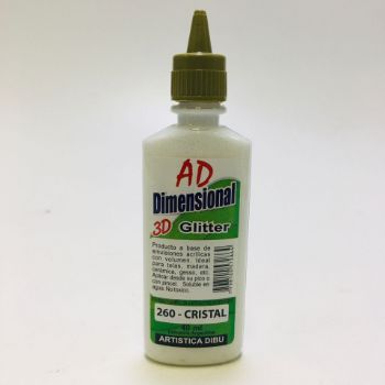 Imagen de Pintura dimensional 3D "AD" *40ml. color glitter 260 Cristal