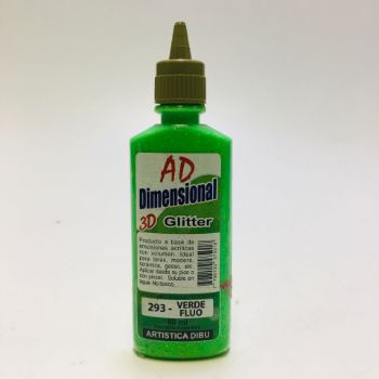 Imagen de Pintura dimensional 3D "AD" *40ml. color glitter 293 Verde fluo