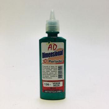 Imagen de Pintura dimensional 3D "AD" *40ml. color perlado 126 Verde hoja