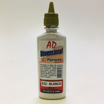 Imagen de Pintura dimensional 3D "AD" *40ml. color perlado 222 Blanco