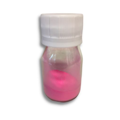Imagen de Pigmento fosforescente en polvo para resina liquida o barniz al agua BRILLA EN LA OSCURIDAD *10 grs. color rojo fucsina LA CASA DEL ARTESANO