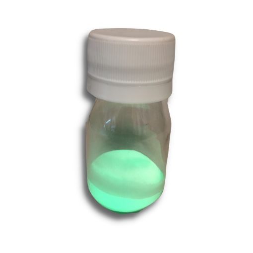 Imagen de Pigmento fosforescente en polvo para resina liquida o barniz al agua BRILLA EN LA OSCURIDAD *10 grs. color verde LA CASA DEL ARTESANO