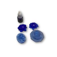 Colorante pigmento para resina epoxi epoxica traslucido *10ml. al agua, color azul RESIQUALY 