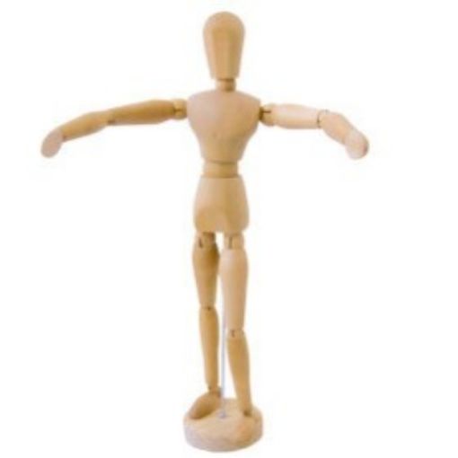 Imagen de Muneco articulado o modelo articulable de madera hombre de 14cms. de altura