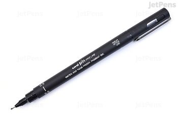 Imagen de Marcador  estilografo para dibujo fineliner permanente con punta graduada color Negro 0.05mm UNI PIN