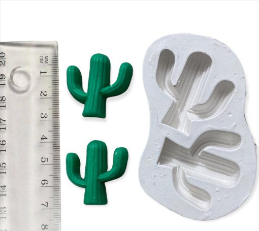 Imagen de Molde de silicona no.031 modelo 2 cactus de 3cms. aprox.