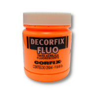 Acrilico Decorfix Fluo tinta acrilica fluorescente *250ml. color 1009 Naranja CORFIX