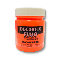 Acrilico Decorfix Fluo tinta acrilica fluorescente *250ml. color 1010 Naranja fuego CORFIX