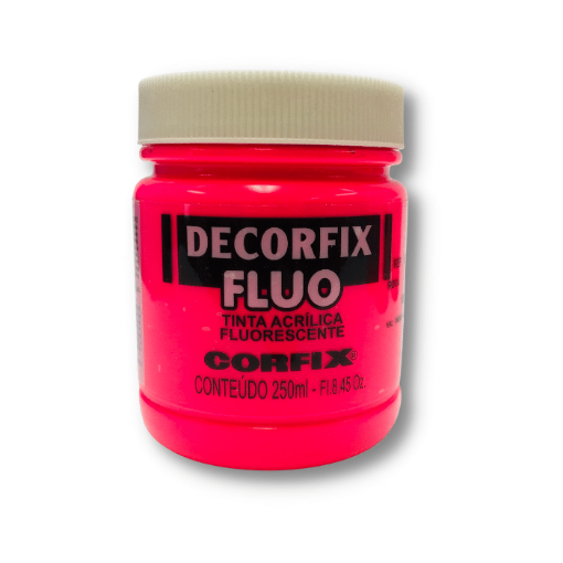 Imagen de Acrilico Decorfix Fluo tinta acrilica fluorescente *250ml. color 1012 Rosado CORFIX 