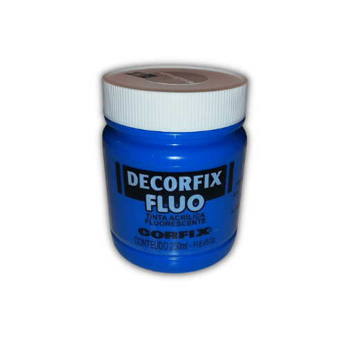 Imagen de Acrilico Decorfix Fluo tinta acrilica fluorescente *250ml. color 1023 Azul CORFIX 