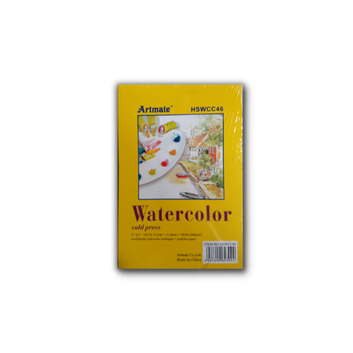 Imagen de Block para acuarela Watercolor A4 21*29.7cms. 300grs. *12 hojas ARTMATE 