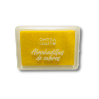 Almohadillas de colores para sellos "OMEGA" de 7.5 x 5.3 x 1.7cms almohadilla color Amarillo