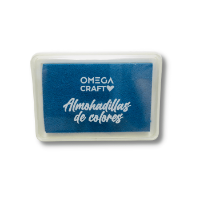 Almohadillas de colores para sellos "OMEGA" de 7.5 x 5.3 x 1.7cms almohadilla color Azul claro