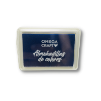 Almohadillas de colores para sellos "OMEGA" de 7.5 x 5.3 x 1.7cms almohadilla color Azul oscuro