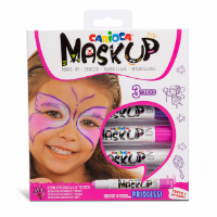 Pintura para rostro en barra "CARIOCA" Mask Up set de 3 colores linea Princess