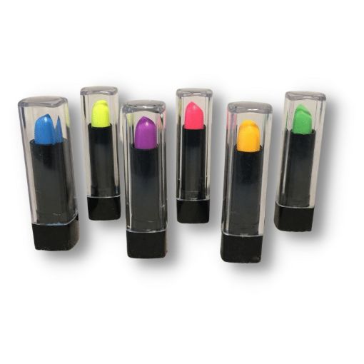 Imagen de Lapiz labial maquillaje UV Party Time Set de 6 colores NEON diferentes UV Party Time