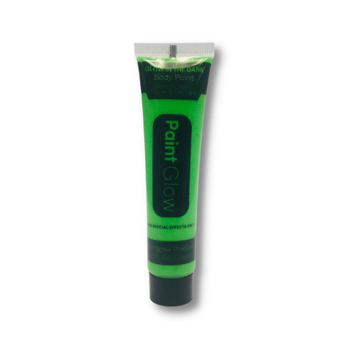 Imagen de Maquillaje corporal fluorescente glow paint en pomo de 25grs. - Verde
