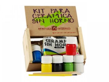 Imagen de Kit basico de Ceramica sin Horno "INFANTOzzI" incluye 6 pinturas