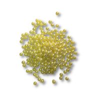 Perlas con agujero para enhebrar de plastico ABS brillantes de 6mms "CIRCULO" x25grs=230 unidades color Amarillo 40