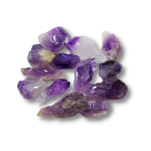 Imagen de Piedras semi preciosas Amatista en bruto puntas de 2 a 4cms. en paquete de 100grs.