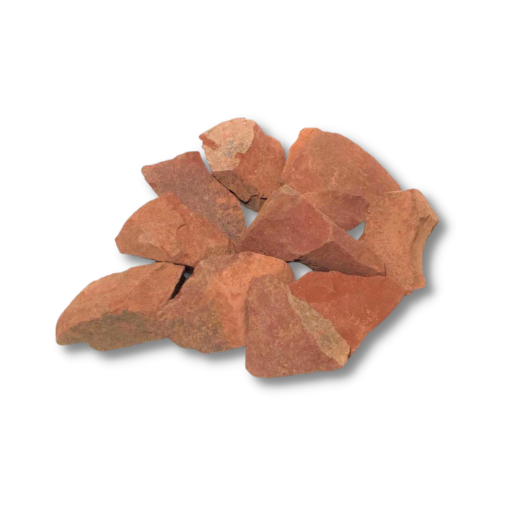 Imagen de Piedras semi preciosas Jaspe Rojo en bruto piedras de 2 a 4cms. en paquete de 100grs.