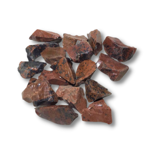 Imagen de Piedras semi preciosas Obsidiana Caoba en bruto piedras de 2 a 3cms. en paquete de 100grs.