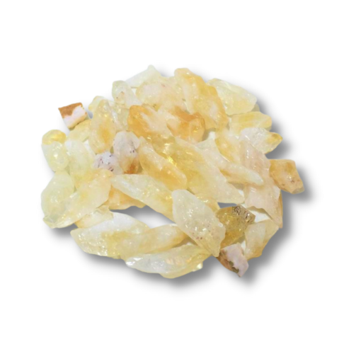 Imagen de Piedras semi preciosas Citrino en bruto puntas piedras de 1.5 a 2cms. en paquete de 100grs.