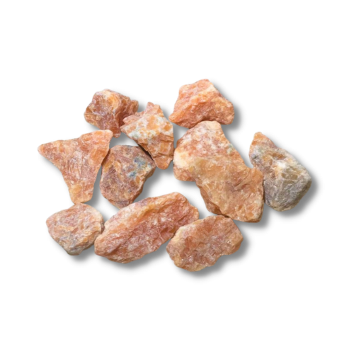 Imagen de Piedras semi preciosas Calcita Naranja en bruto piedras de 2 a 4cms. en paquete de 100grs.