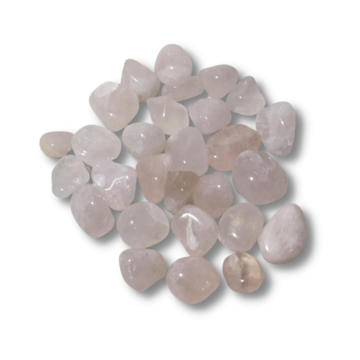 Imagen de Piedras semi preciosas Cuarzo Rosa rolado piedras de 1.5 a 2.5cms. en paquete de 100grs.