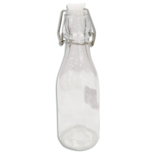 Imagen de Botella de vidrio con tapa hermetica de 6*20cms. FE573