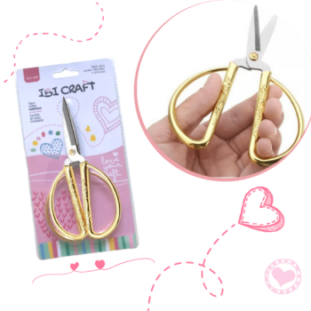 Imagen de Tijera de precision Vintage dorada multiuso de 15cms. "IBI CRAFT" ideal para cortes delicados y precisos
