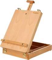 Valija caballete premium de 27x37cms madera de Haya Studio Sketch Box Easel "MEEDEN" modelo HBX-3