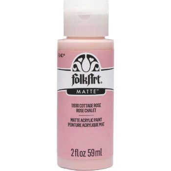 Imagen de Pintura acrilica mate acrylic color F/A FOLK ART *2oz 59ml color 11930 Cottage Rose Rosado Chalet F/A FOLK ART 