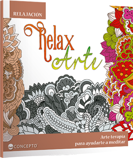 Imagen de Libro para pintar y relajarse serie Relax Arte con 60 paginas de 23x24cms titulo Relajacion