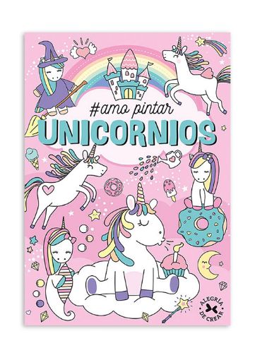 Imagen de Libro para colorear coleccion Amo Pintar de 32 paginas Arcadia Ediciones titulo Unicornios