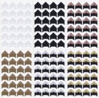 Esquineros adhesivos de 2cms scrapbooking en plancha x24 unidades color Negro