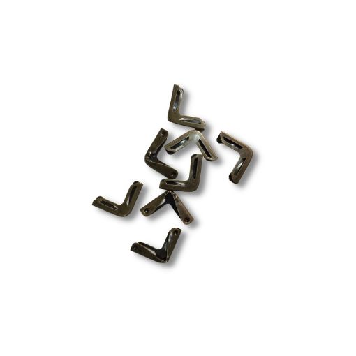 Imagen de Esquineros de hierro protectores scrapbooking x8 unidades de 2cms modelo 12 oro viejo