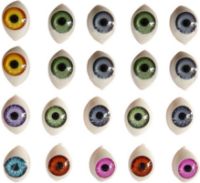 Ojos realistas de resina ovalados de 16*12mm para peluches munecos x10 unidades colores surtidos