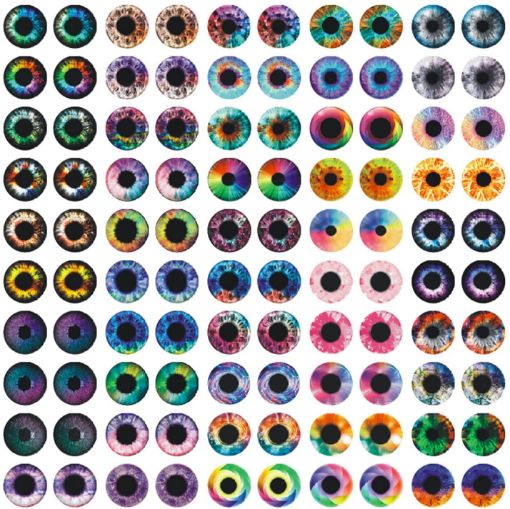 Imagen de Ojos realistas de vidrio de 10mms para munecos animales dragones x10 unidades colores surtidos