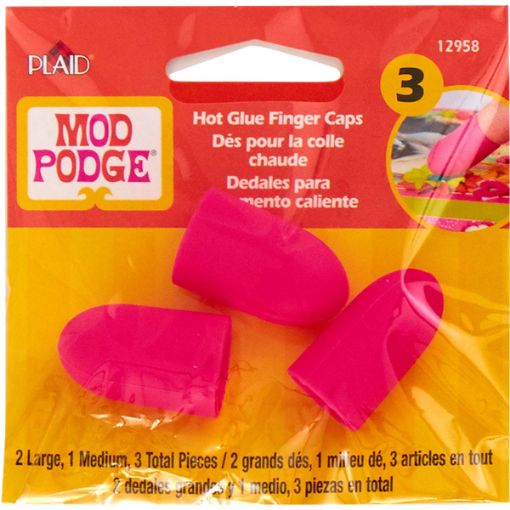 Imagen de Finger Caps x3 protector de dedo de silicona "MOD PODGE" Plaid anti huellas 3 medidas diferentes 