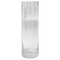 Florero de vidrio cilindrico fino de 6*20cms. EJ1575
