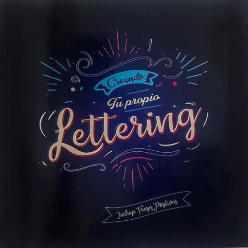 Imagen de Libro Creando tu Propio Lettering Punta pincel con 48 paginas de 22x22cms Incluye frases positivas