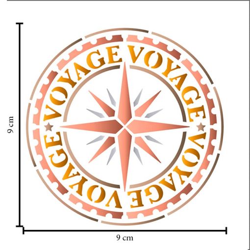 Imagen de Stencil marca LITOARTE de 10x10cms. cod.STX-381 Voyage LITOARTE