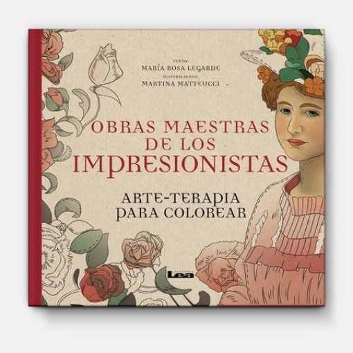 Imagen de Libro para colorear ARTE-RAPIA 35 paginas 23x24cms Obras Maestras de los Impresionistas 