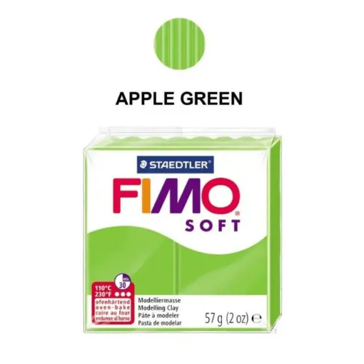 arcilla polimerica pasta modelar fimo soft 57grs color 50 apple green verde manzana 0