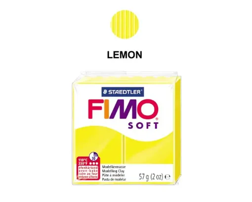 arcilla polimerica pasta modelar fimo soft 57grs color 10 lemon amarillo limon 0