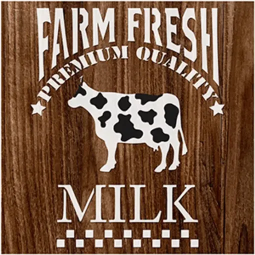 stencil marca 14x14 cms cod sta 144 milk farm fresh litoarte 0