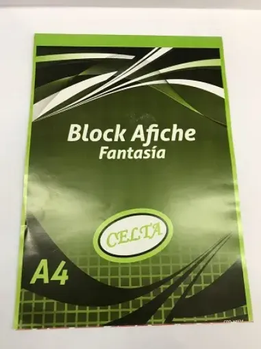 block papel afiche fantasia a4 celta 12 hojas 0